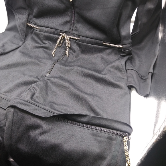 Adidas Womens Originals R.Y.V. Black/ Gold Romper - Picture 3 of 11